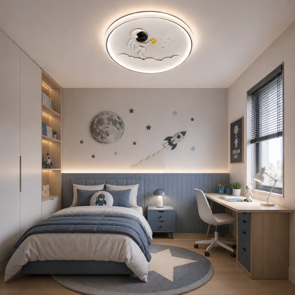 Plafonnier Décoratif Astronaute pour Chambre Enfant Garçon