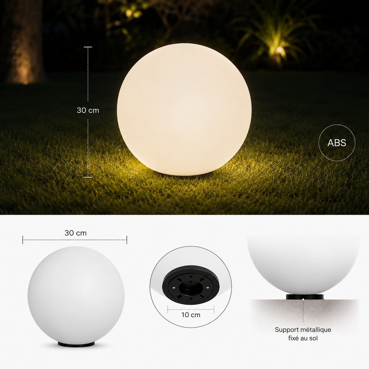 Boule Lumineuse Éclairage Jardin
