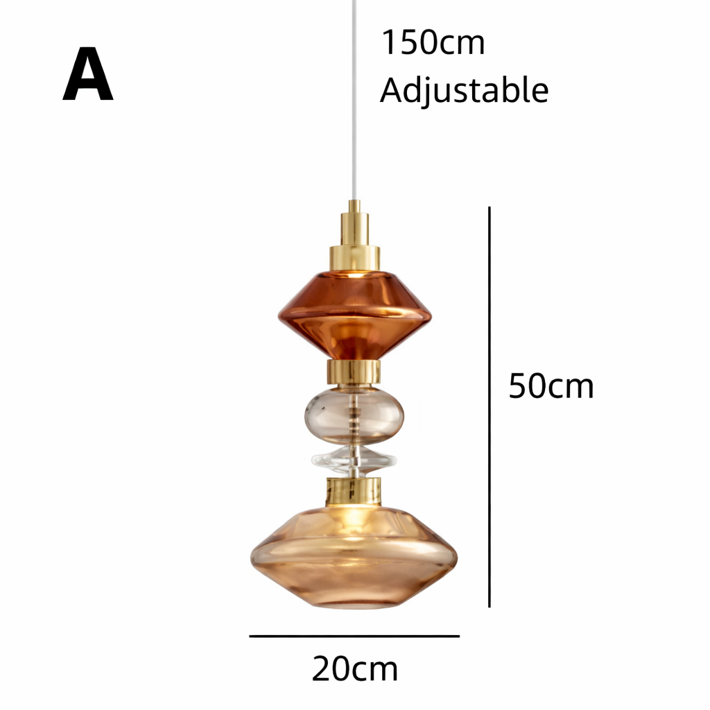 Suspension Letty en verre soufflé décorative au design moderne