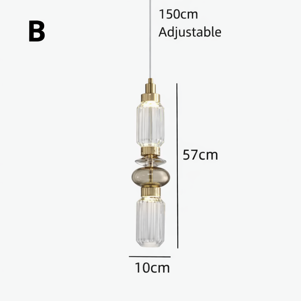 Suspension Letty en verre soufflé décorative au design moderne