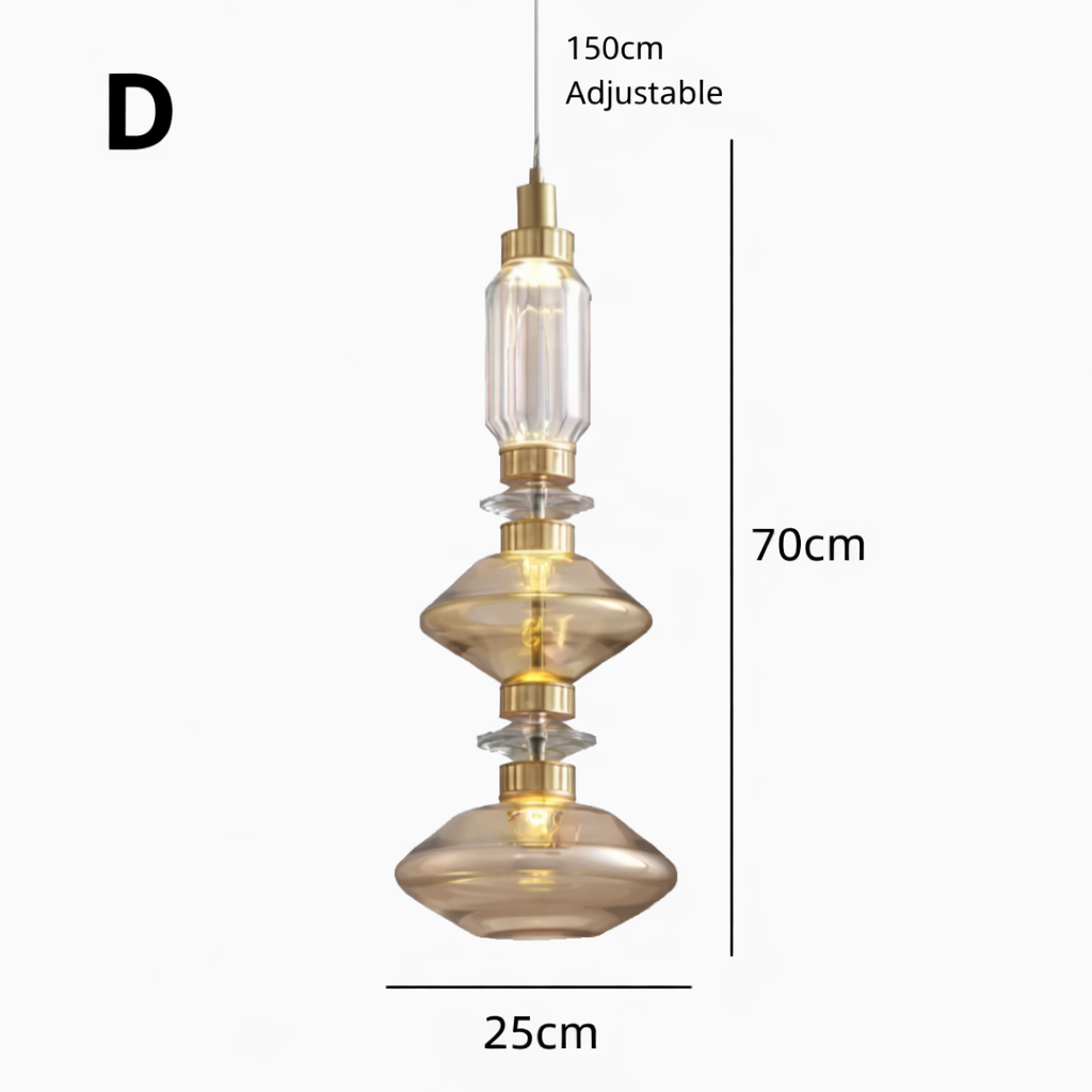 Suspension Letty en verre soufflé décorative au design moderne