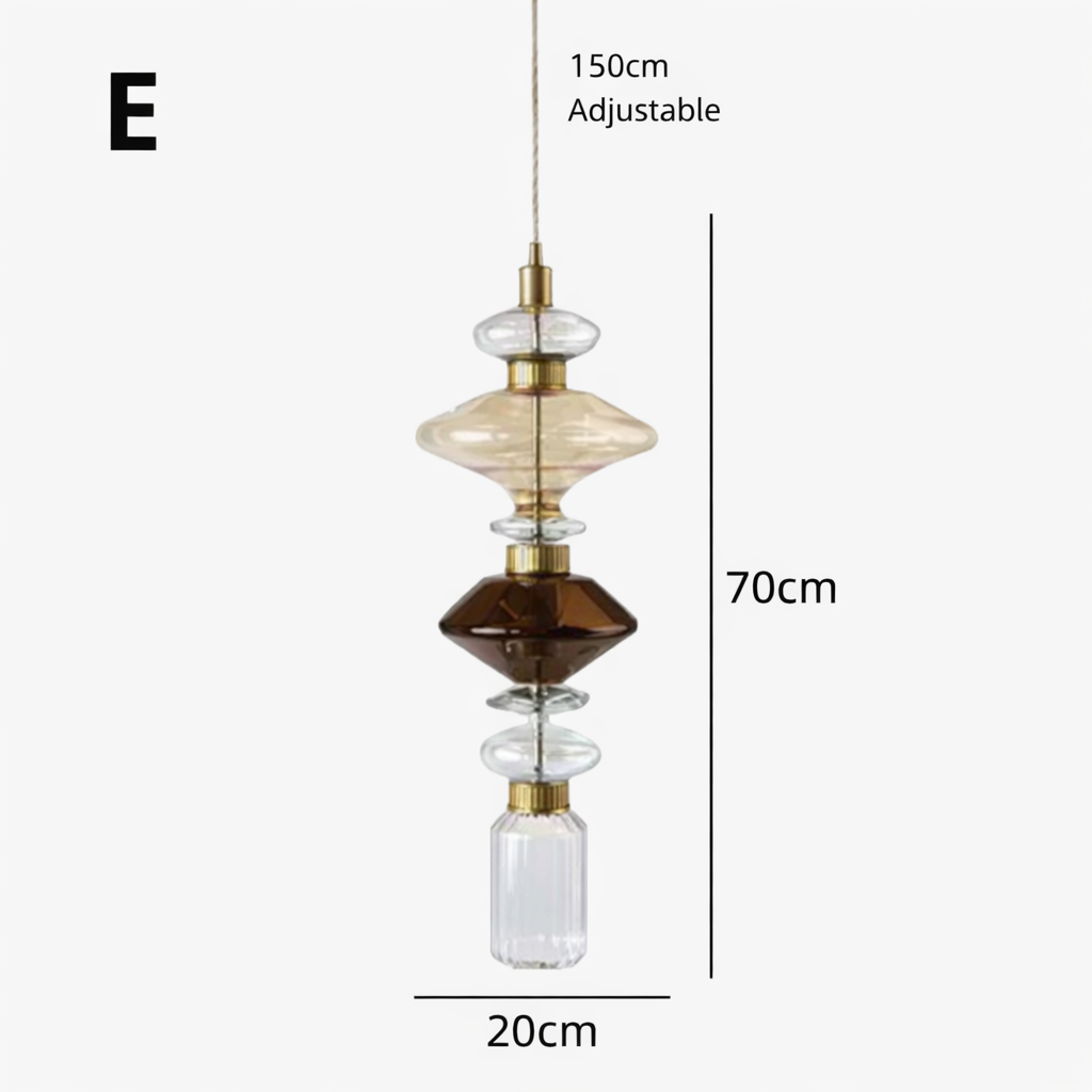 Suspension Letty en verre soufflé décorative au design moderne