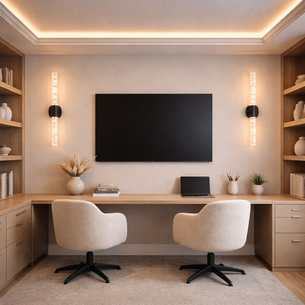 Applique murale en verre craquelé et motif en noire