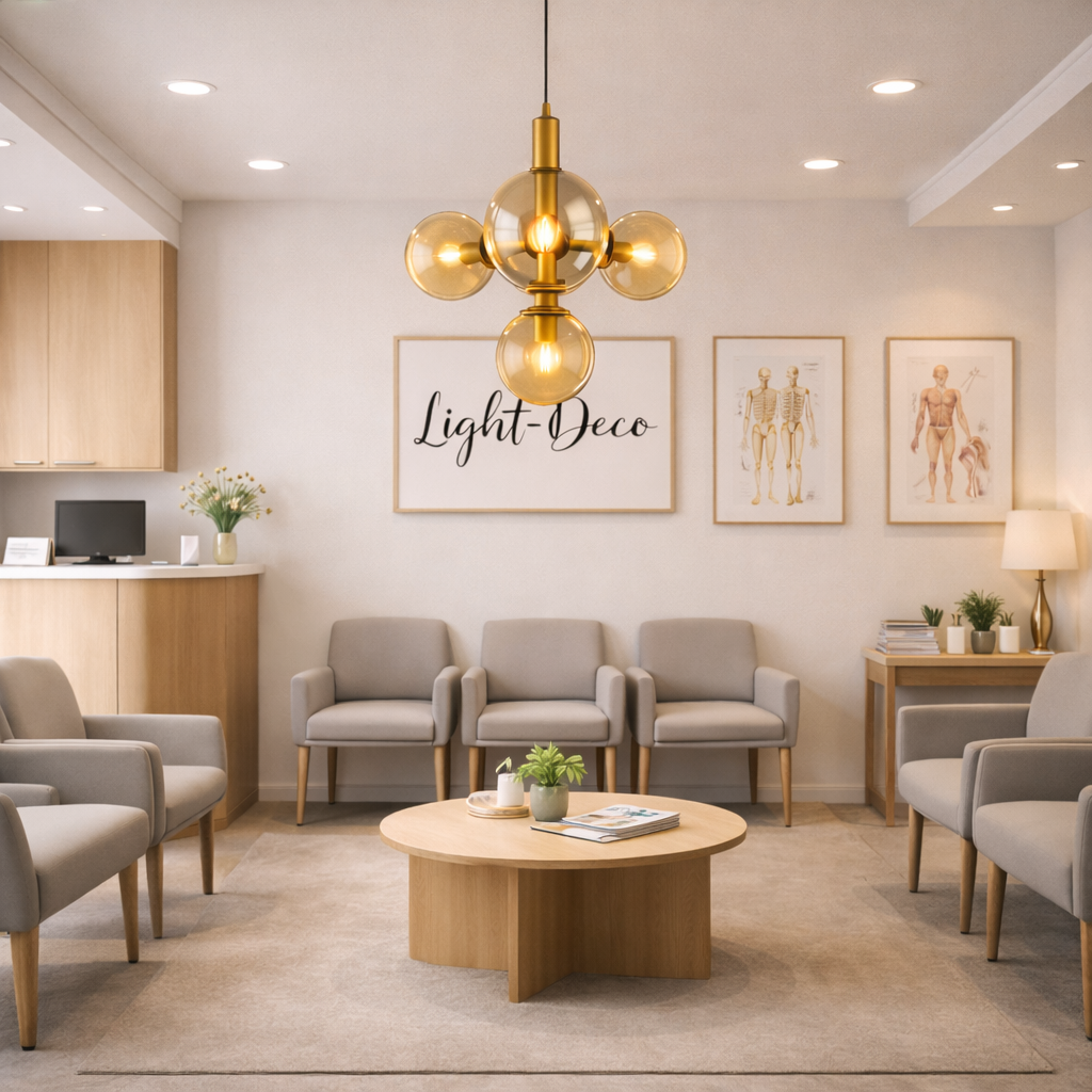 Suspension à 5 boules champagnes