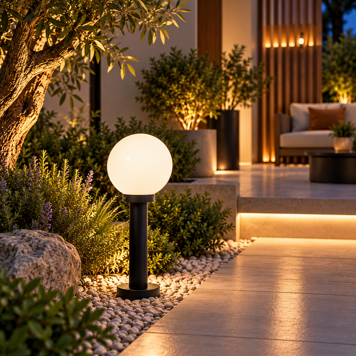 Borne boule de jardin d'extérieur 45CM
