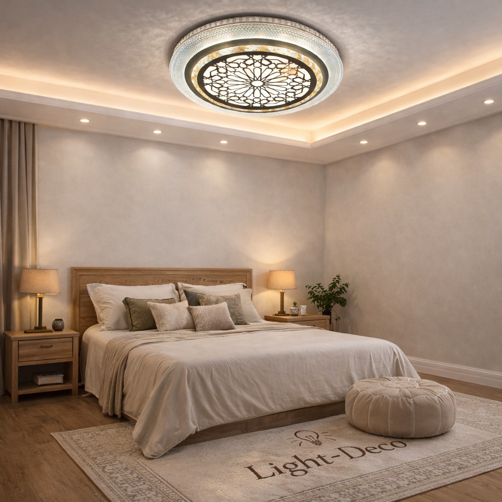 Plafonnier au style artisanal à éclairage moderne