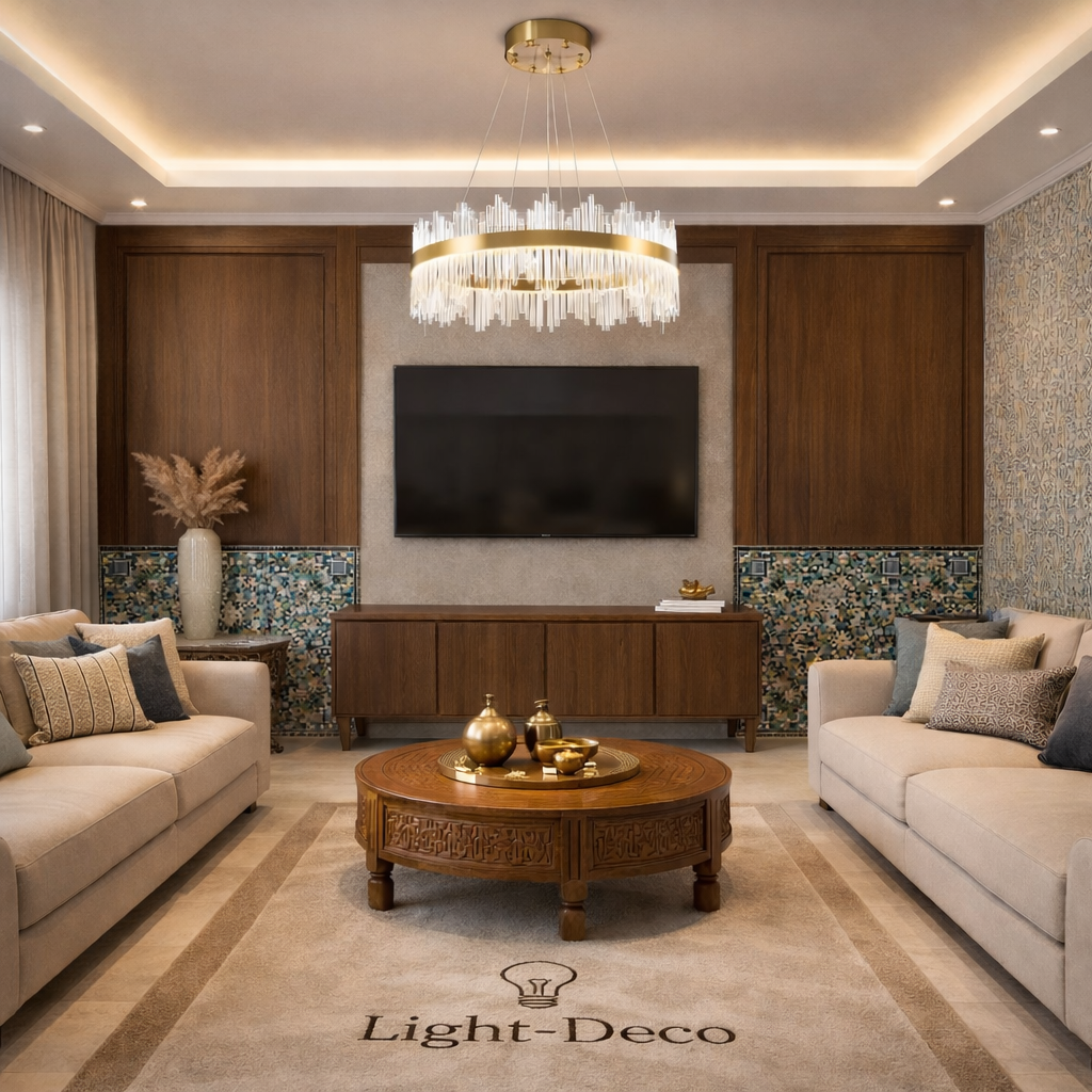 Lustre Eva ronde au design moderne contemporain