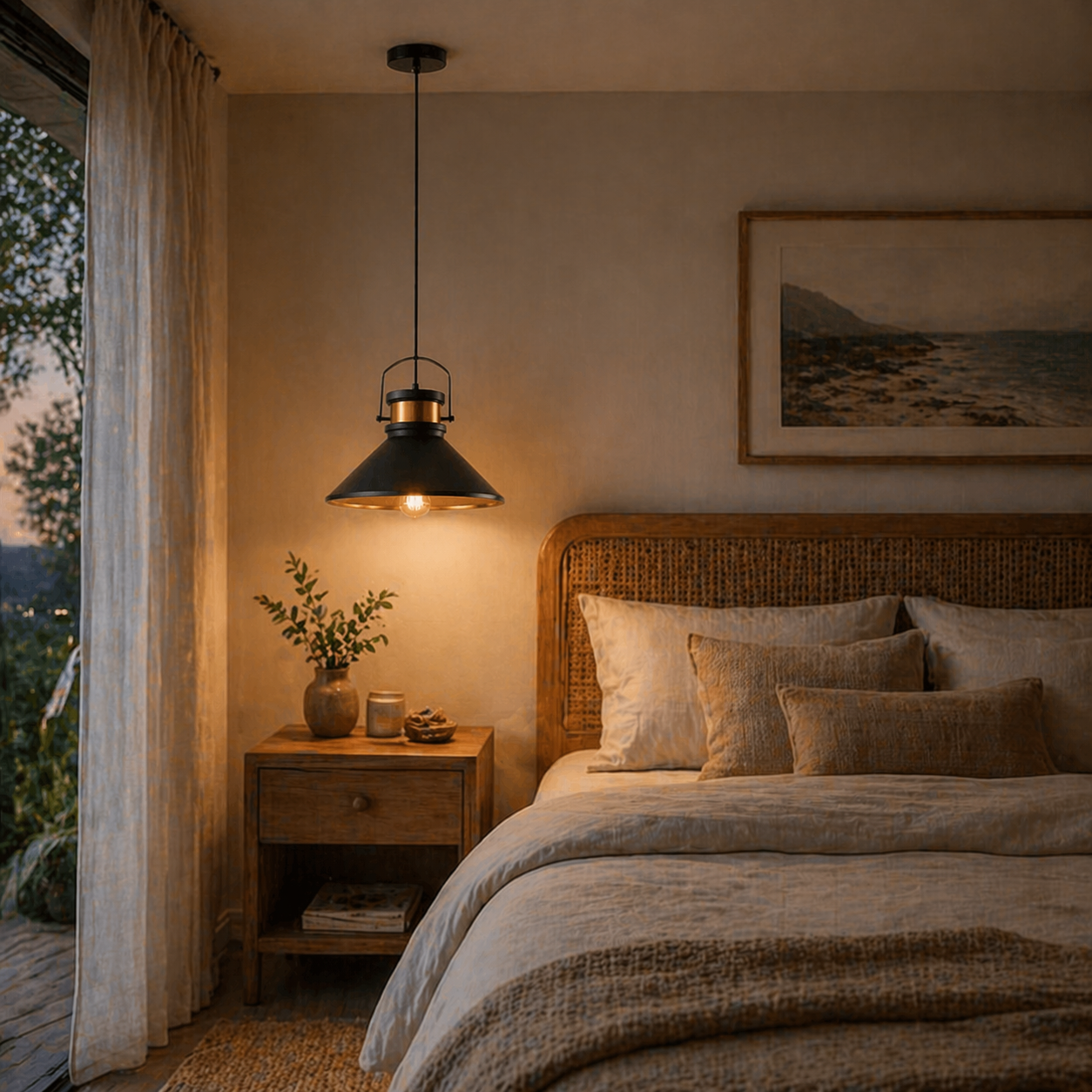 Suspension de cuisine au style industriel