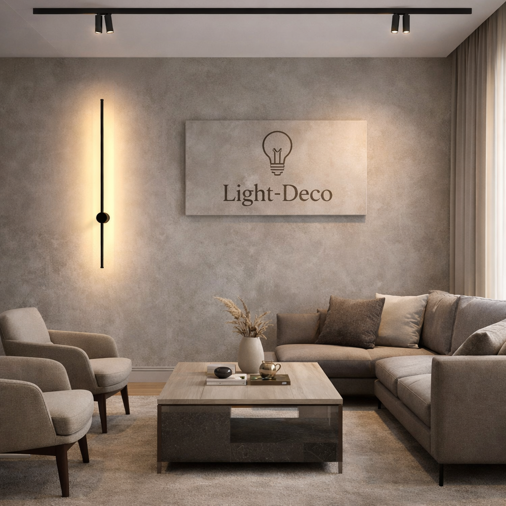 Applique murale LED linéaire noire