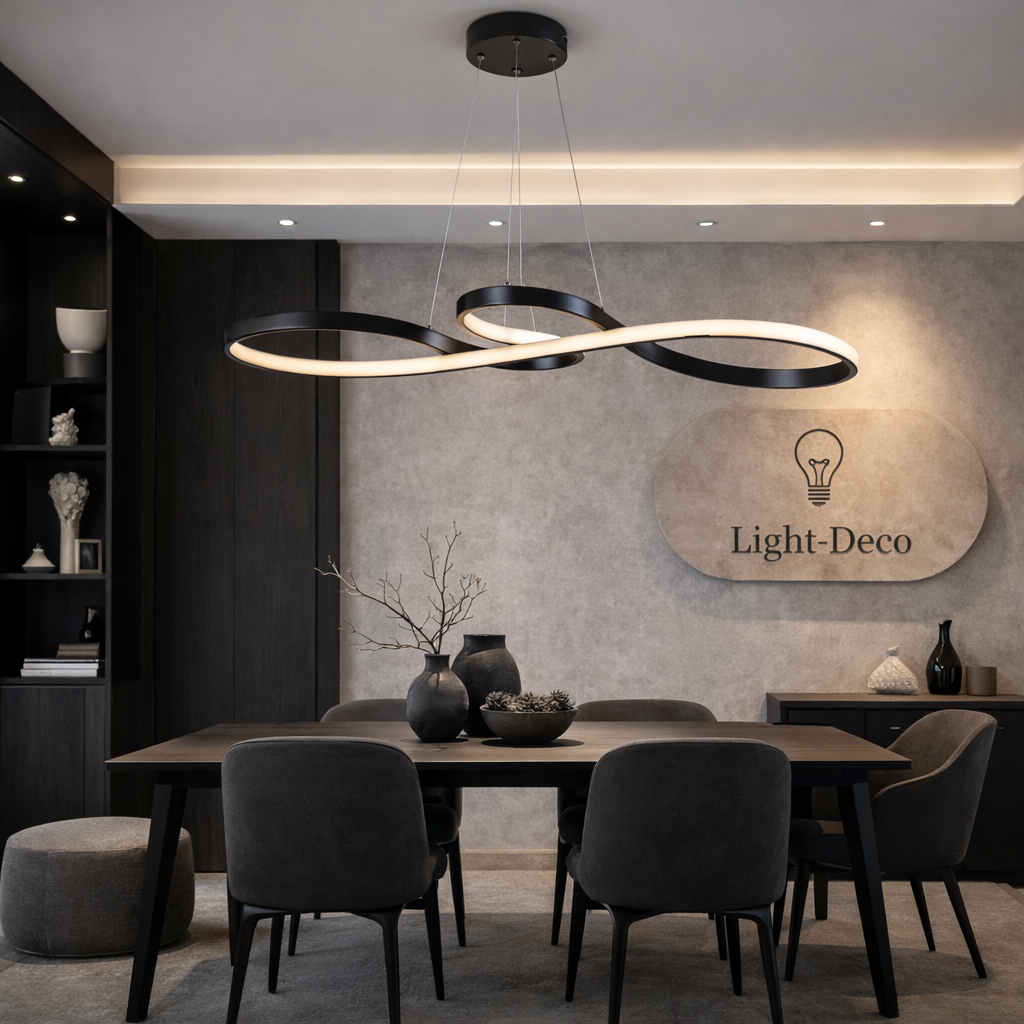 Suspension Yucca en noire pour salle à manger