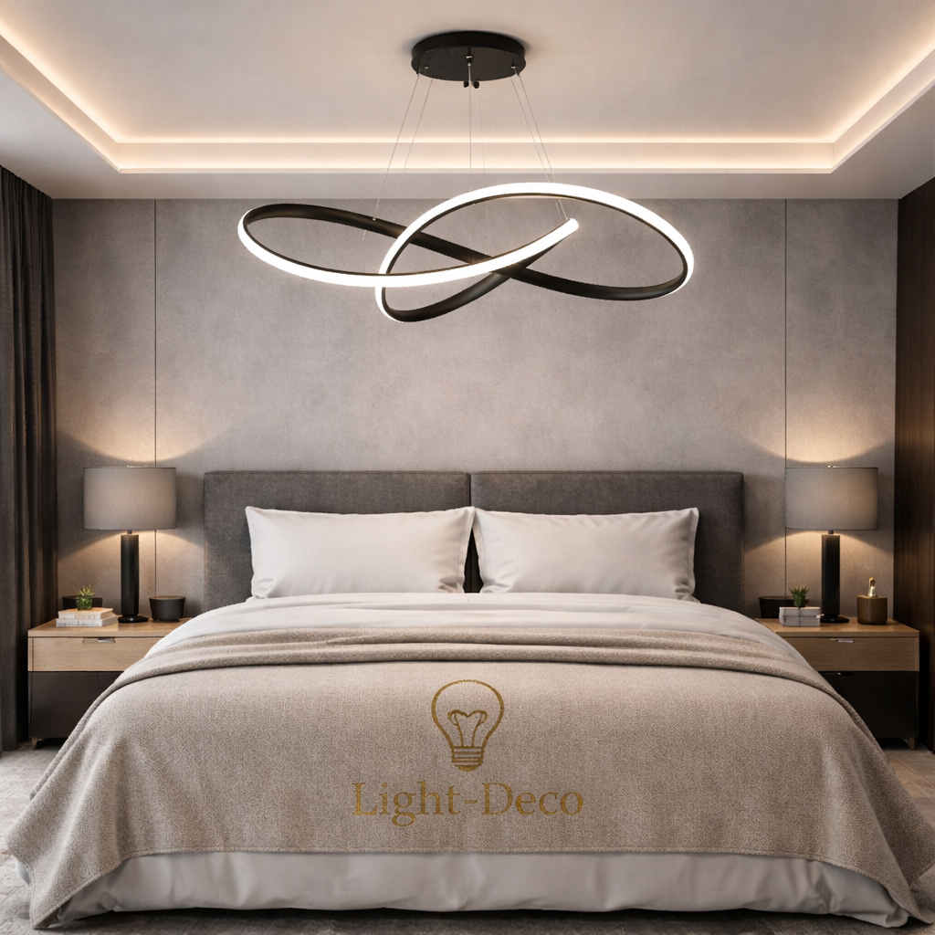 Suspension Infinie en noir à Led