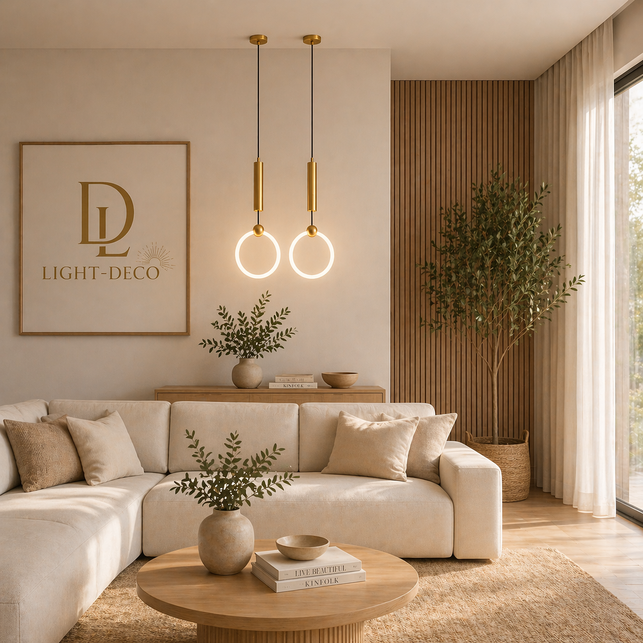 Suspension Cercle pour tête de lit au design moderne