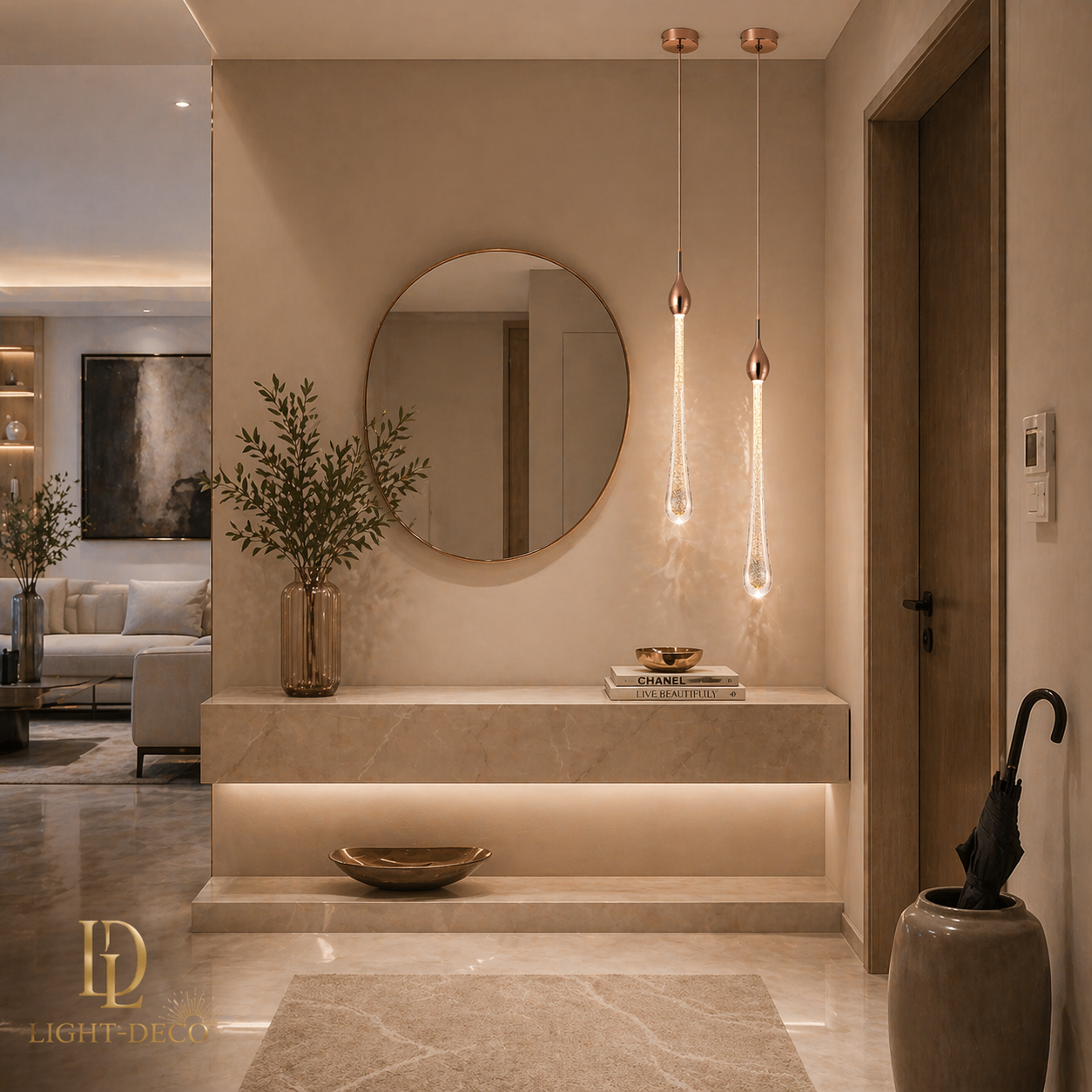 Suspension goutte en verre