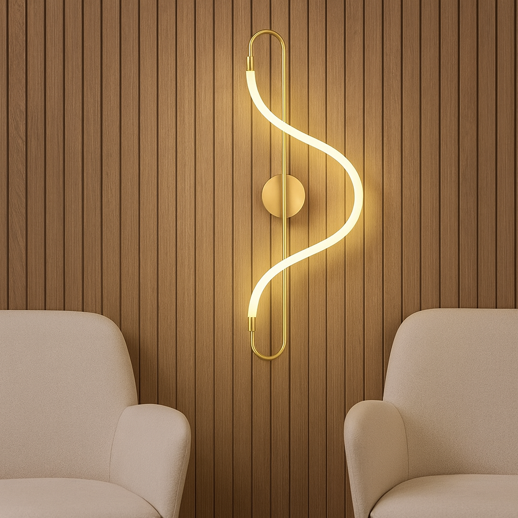 Applique murale Indila en laiton