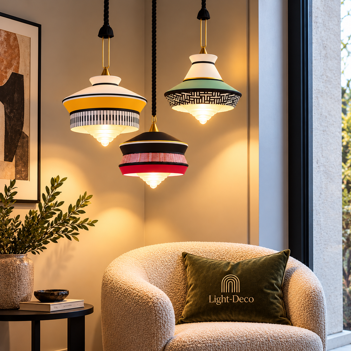 Suspension Contardi en tissu design moderne