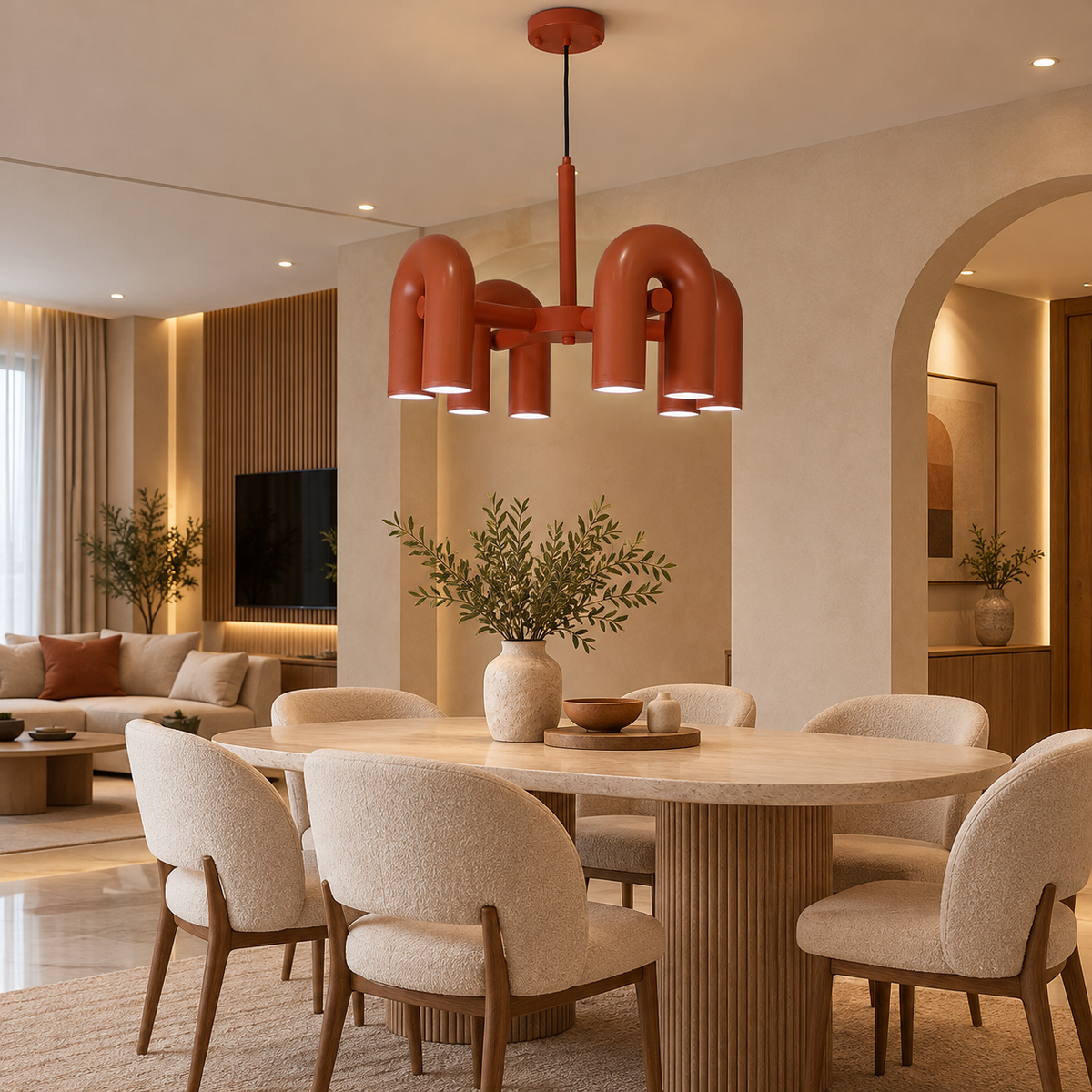 Lustre Cirkus 4 branches au design architectural