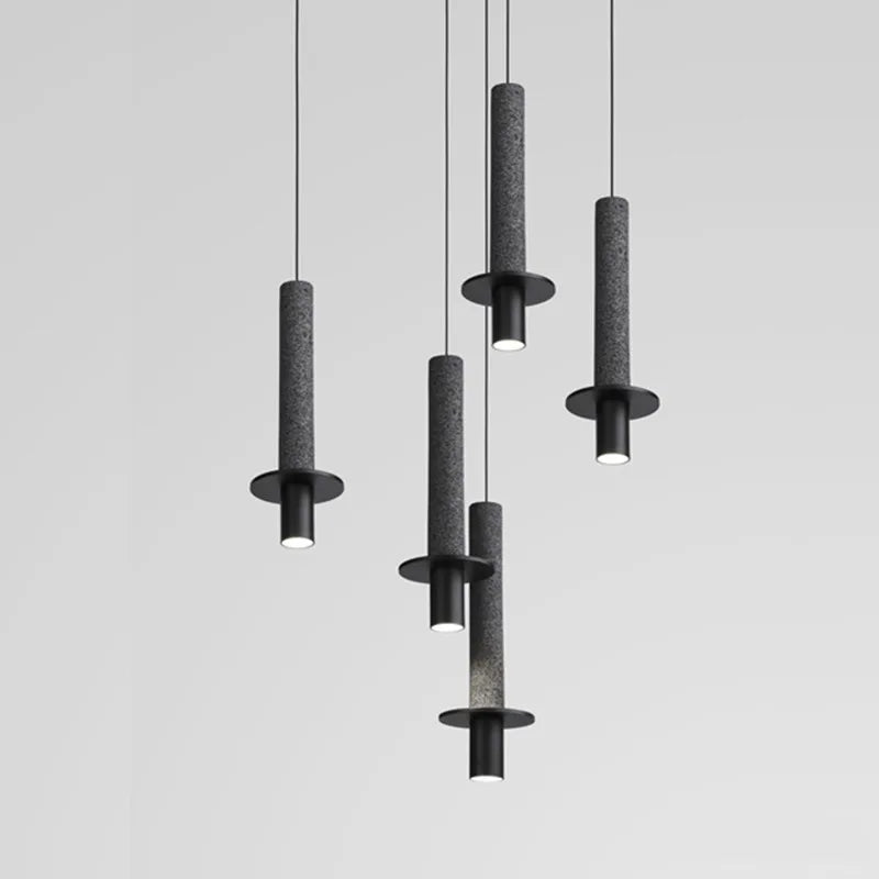 Suspension Chicky Noire en marbre naturel lisse