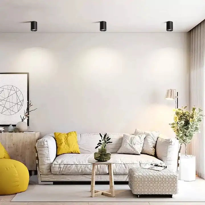 Spot apparent noire intérieur et extérieur GU10