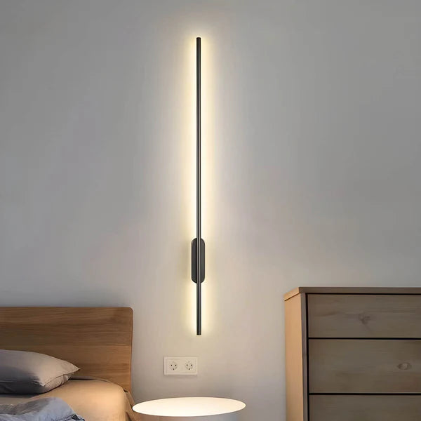 Applique murale slim noire à Led