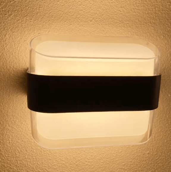 Applique murale d'extérieur transparente et noir anticorrosion 6w - Light Deco