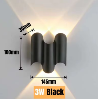 Applique murale Karité en noire d'intérieur et d'extérieur - Light Deco