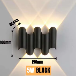 Applique murale Karité en noire d'intérieur et d'extérieur - Light Deco