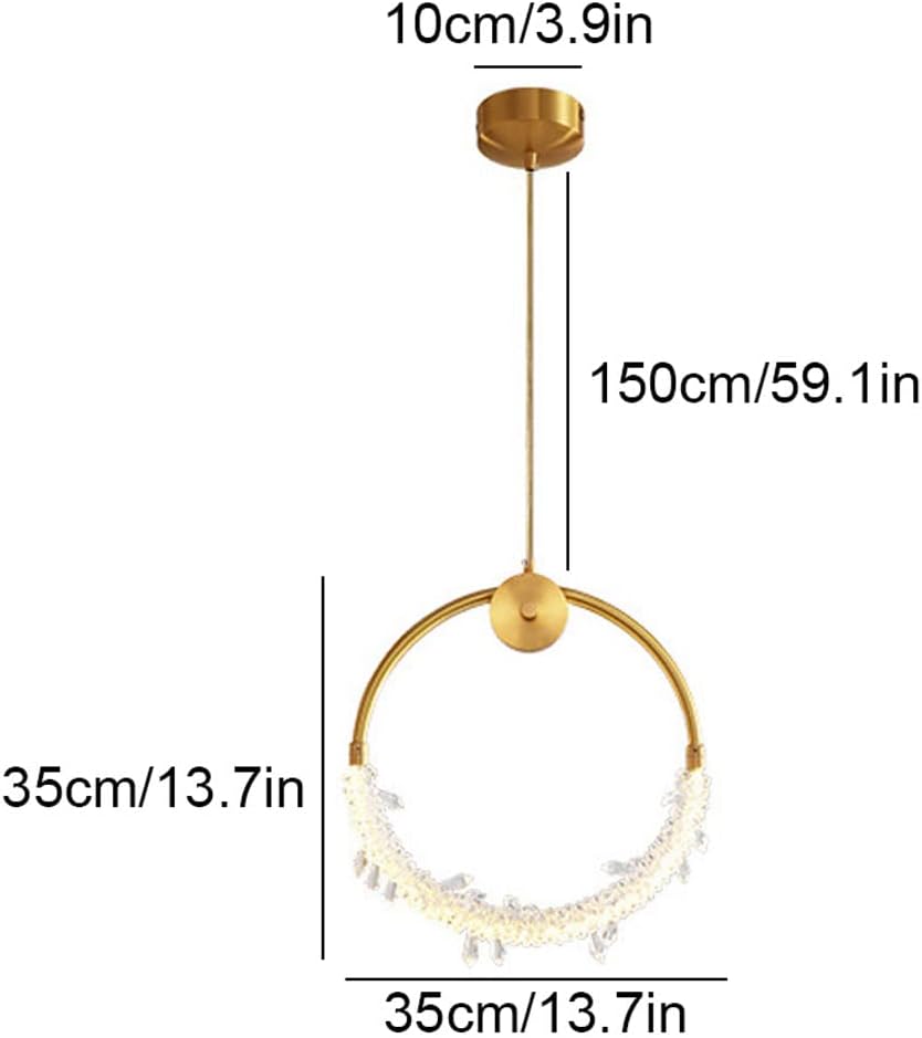 Suspension Diamond à mini cristaux en verre et doré - Light Deco