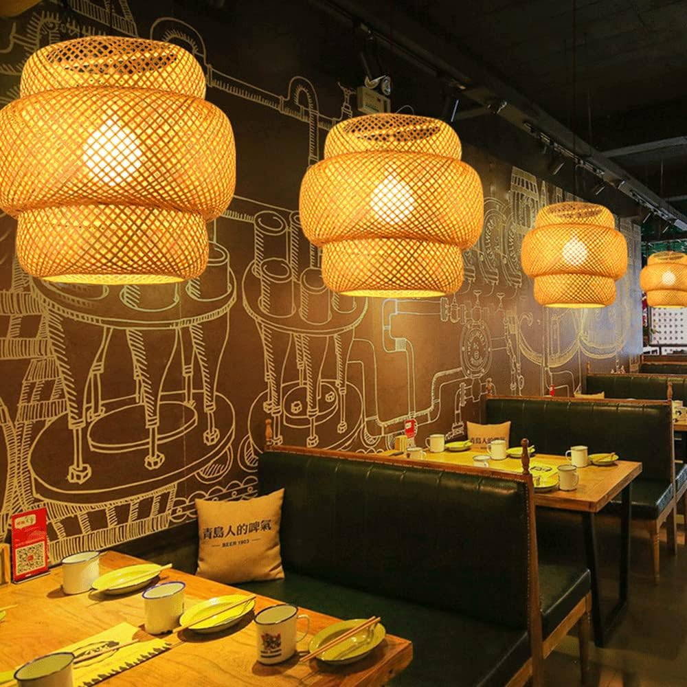 Suspension Luminaire Bambou naturel pour terrasse ou restaurant Maroc - Light Deco