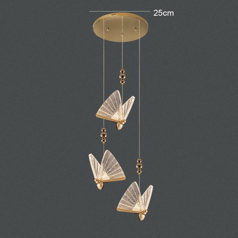 Trois Suspensions sous forme de Papillon simple ou multicolore - Light Deco