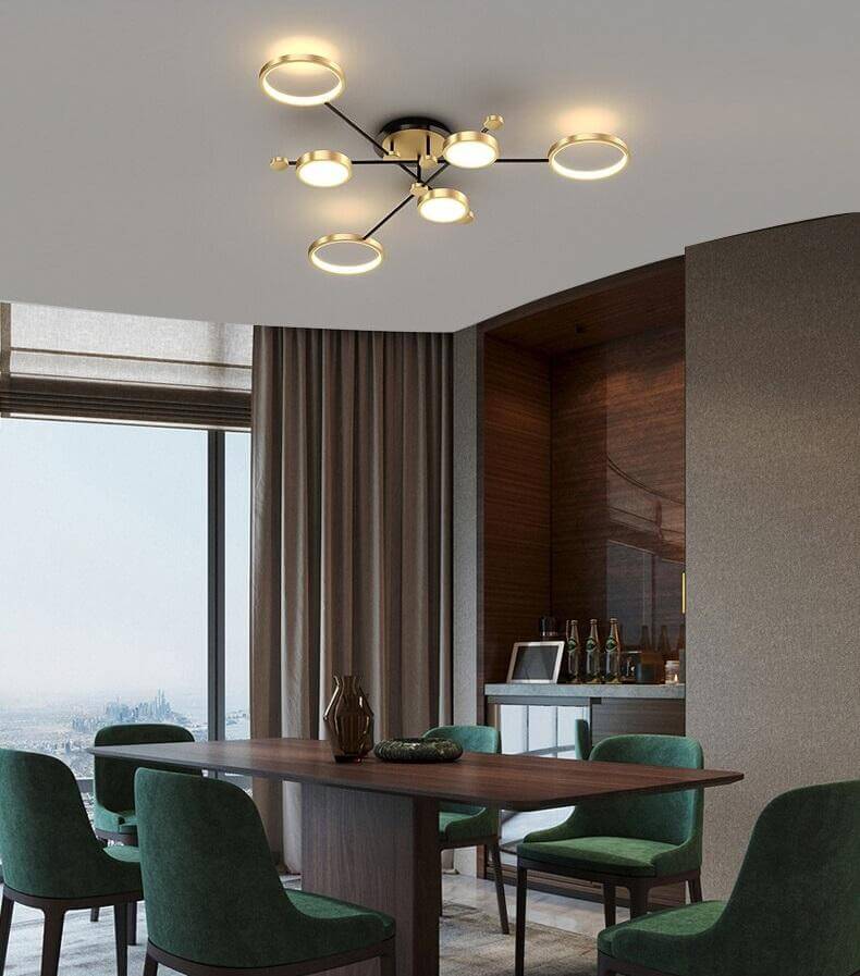 Plafonnier Doré moderne à Led pour chambre - Light Deco