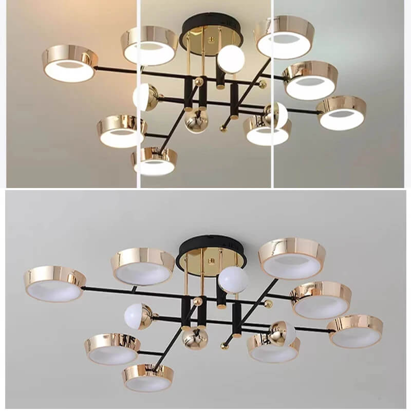 Plafonnier Rose Gold à Led doré pour chambre - Light Deco