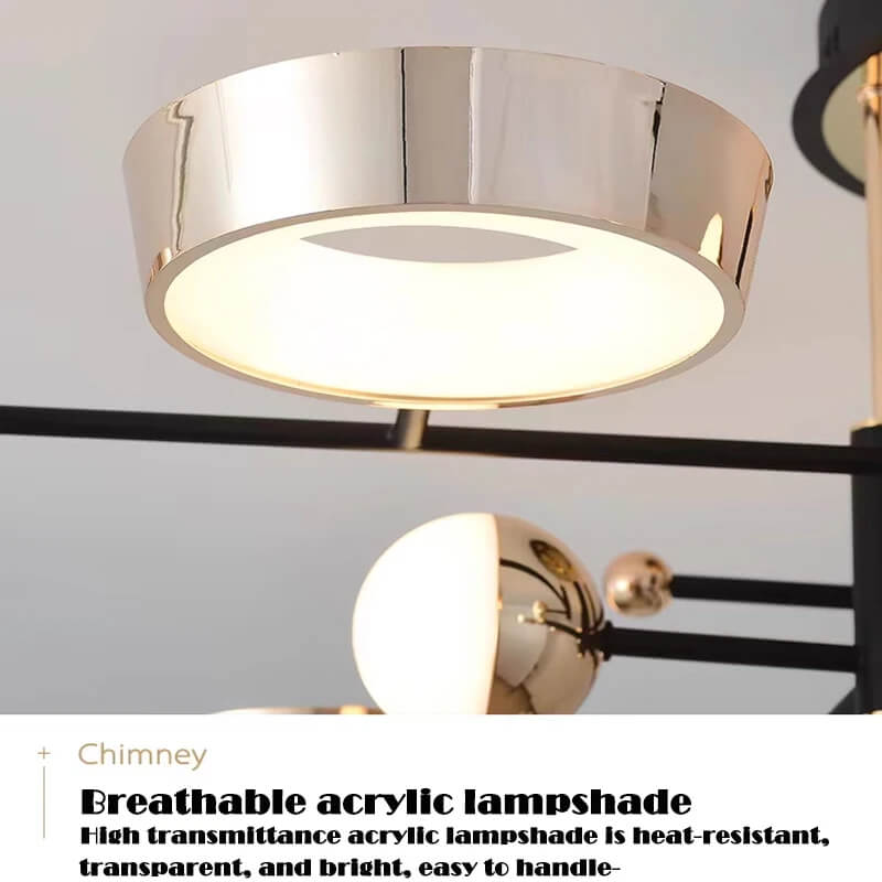 Plafonnier Rose Gold à Led doré pour chambre - Light Deco