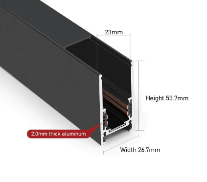 Rail magnétique apparente pour plafond à éclairage magnétique - Light Deco