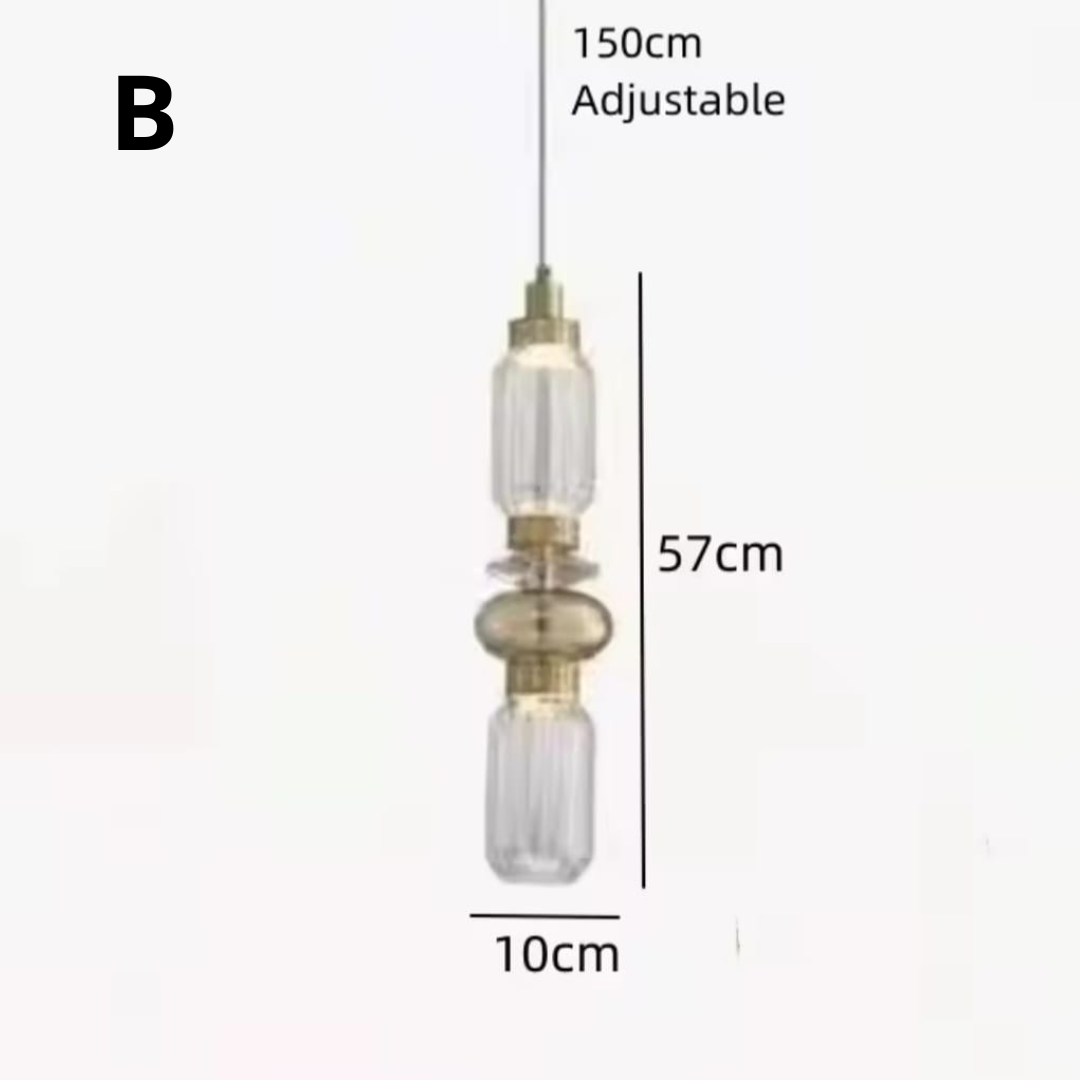 Suspension Letty en verre soufflé décorative au design moderne