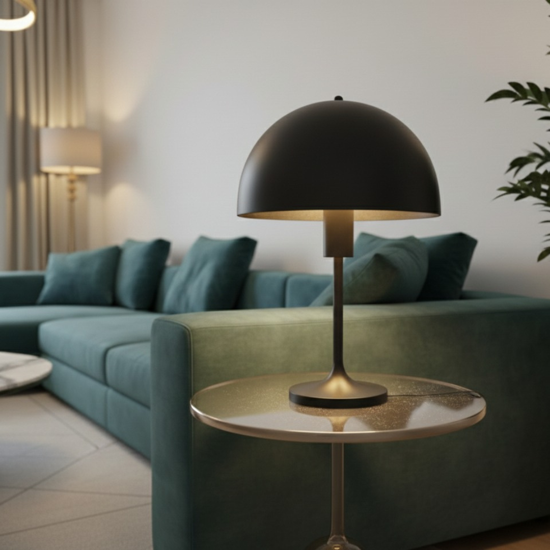 Lampe de chevet noire simple minimaliste