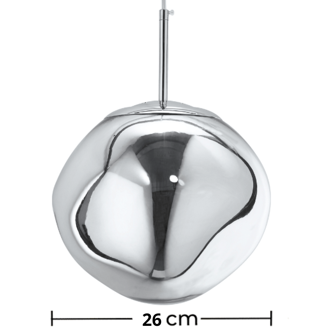 Suspension Silver à effet miroir