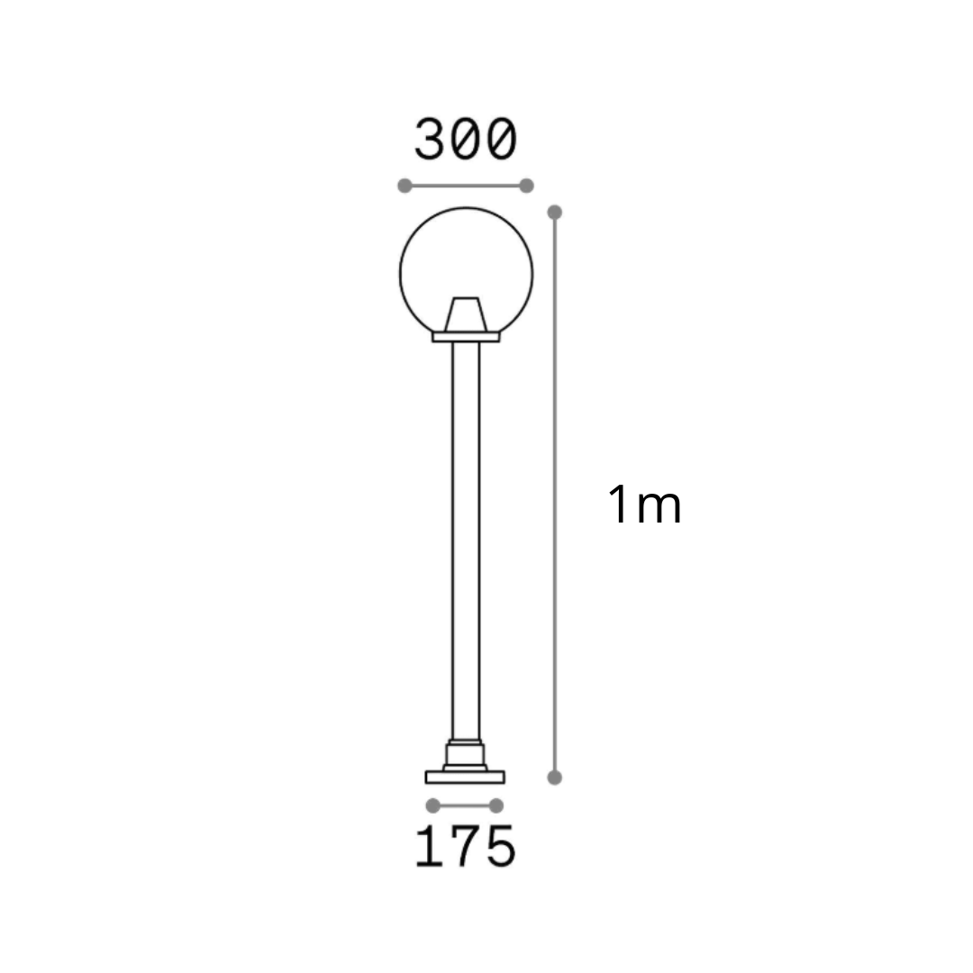 Borne de jardin d'extérieur blanche en aluminium