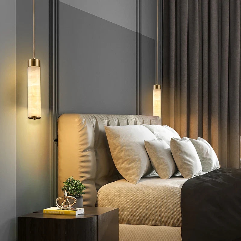Suspension Naty en marbre naturel au design moderne