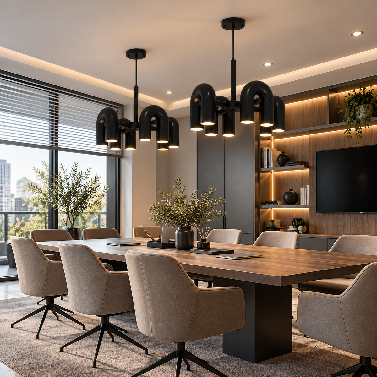 Lustre Cirkus 4 branches au design architectural