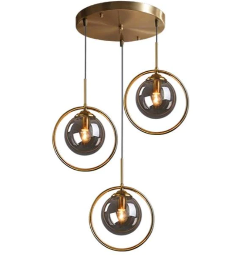 Suspension Céleste Triple avec support rond - Light Deco