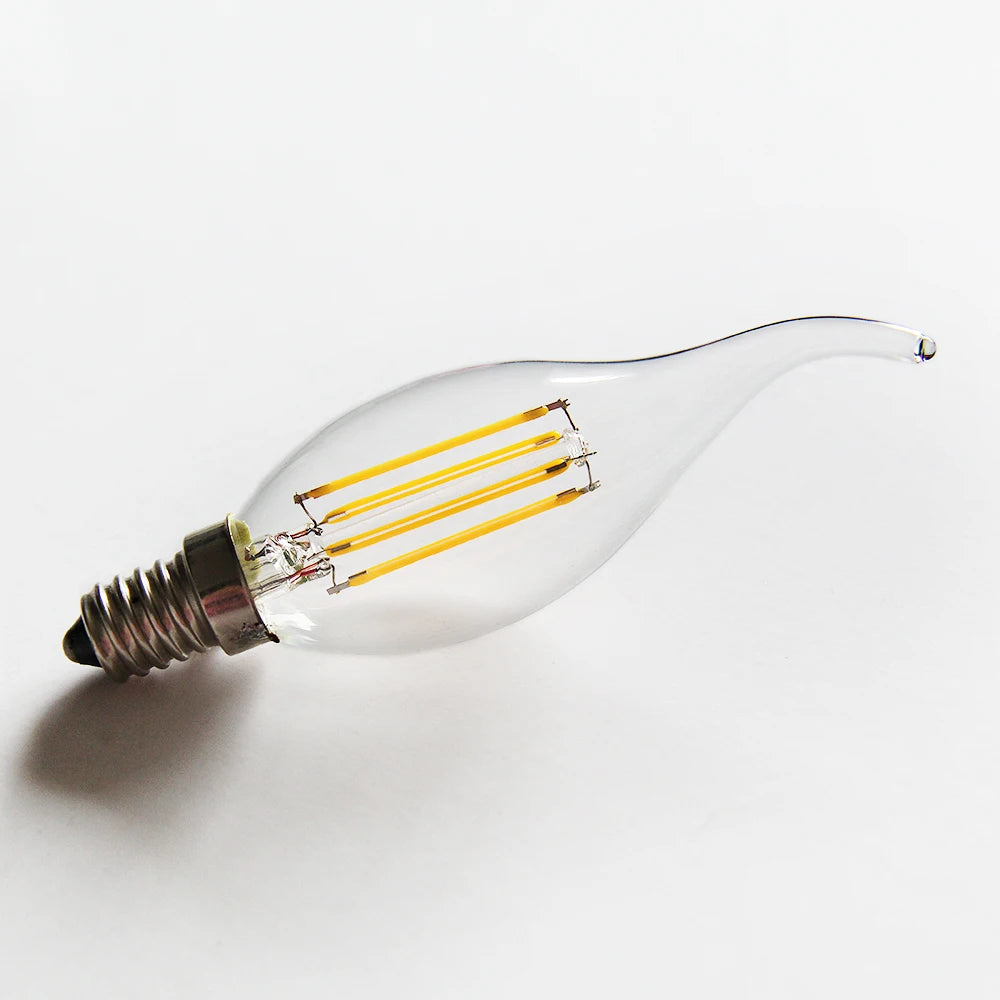 6 Ampoules Filament E14 Led 4W ( lumière jaune ) - Light Deco