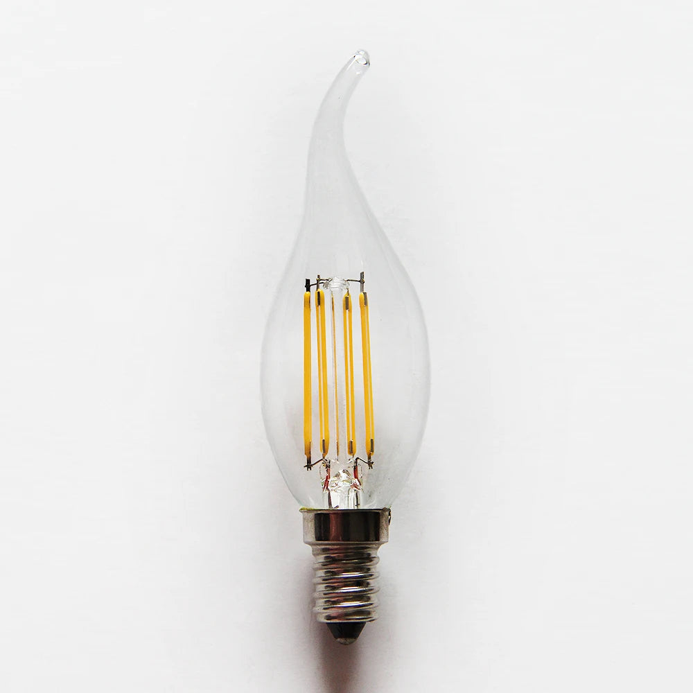 6 Ampoules Filament E14 Led 4W ( lumière jaune ) - Light Deco