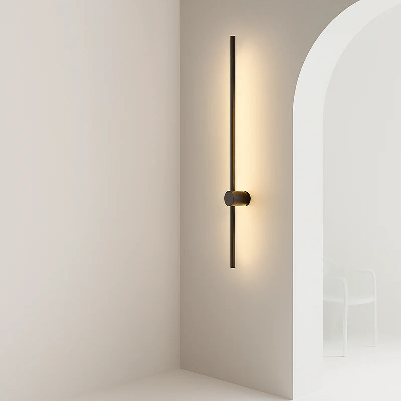 Applique murale LED linéaire noire