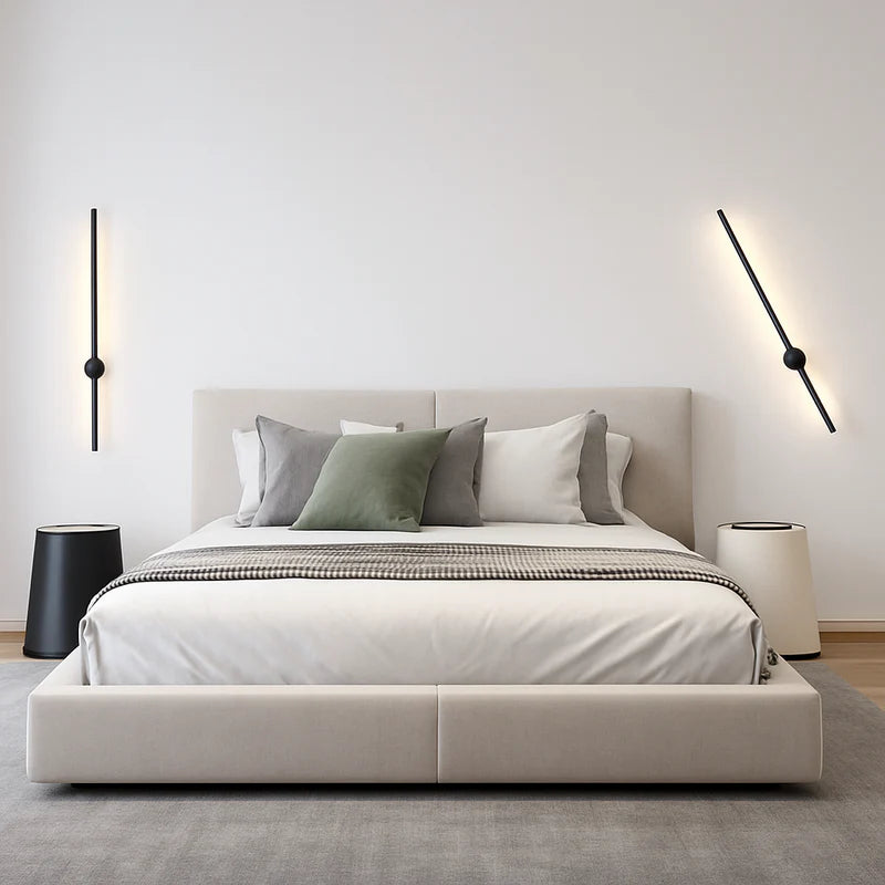 Applique murale LED linéaire noire