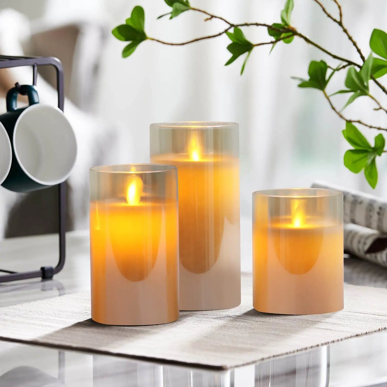 3 Bougies sans flamme alimentées par pile - Light Deco