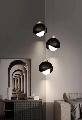 Suspension Jade Triple noire - Light Deco