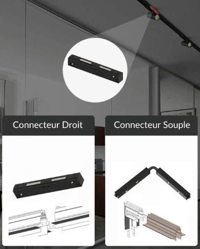 Jonction (Connecteur) pour éclairage sur rail magnétique - Light Deco