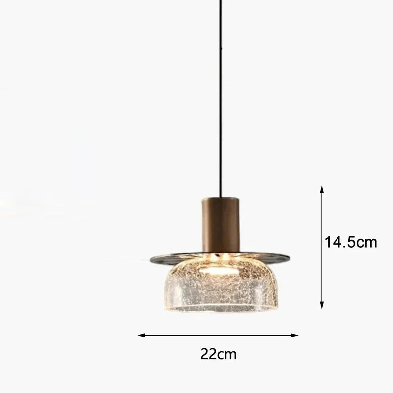 Pack de 3 suspensions en verre craquelé au design moderne