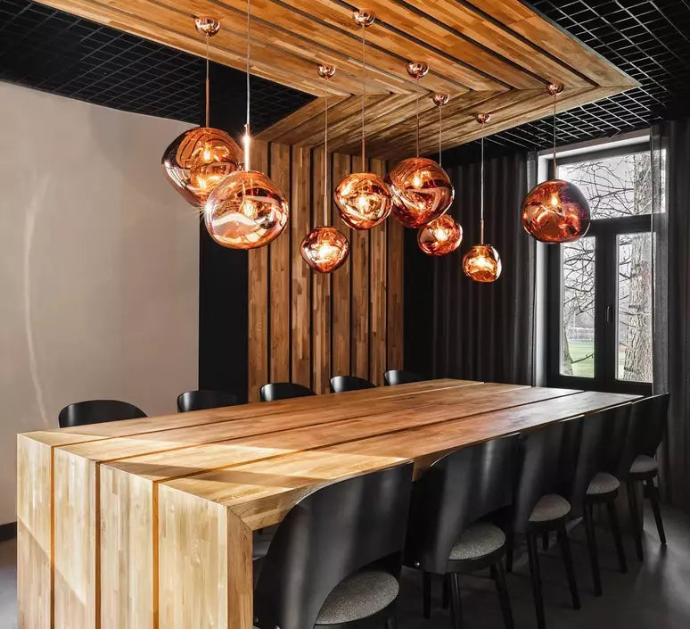 Suspension Rose gold à effet miroir