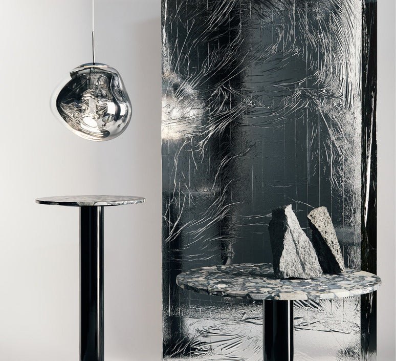 Suspension Silver à effet miroir